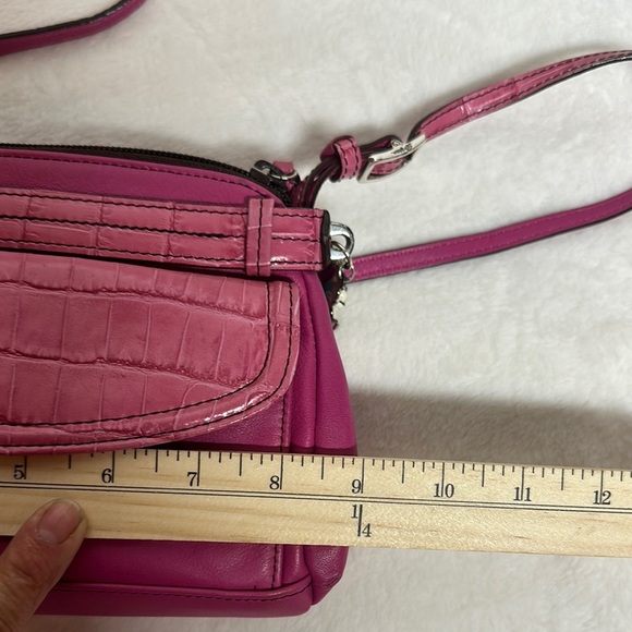 Brighton Beautiful Pink leather crossbody bag with bag charms - Picture 8 of 13